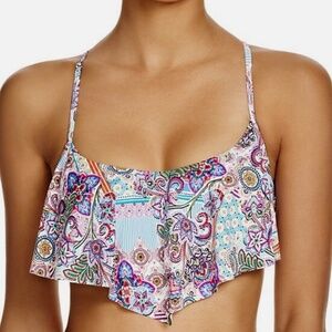 Profile Blush by Gottex Avante Garden Flutter Bikini Top UW Bra F Cup